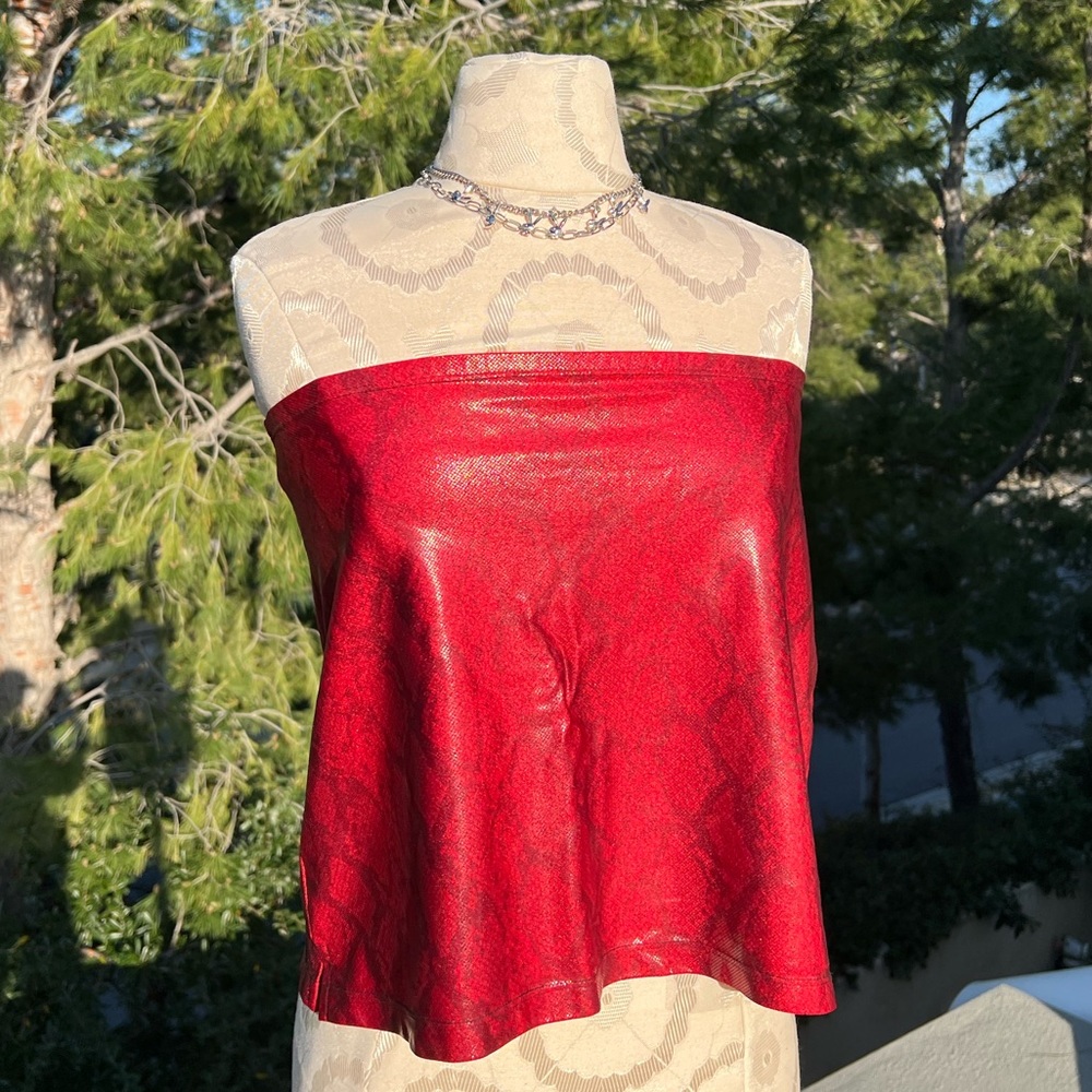 forever 21 red snakeskin skirt